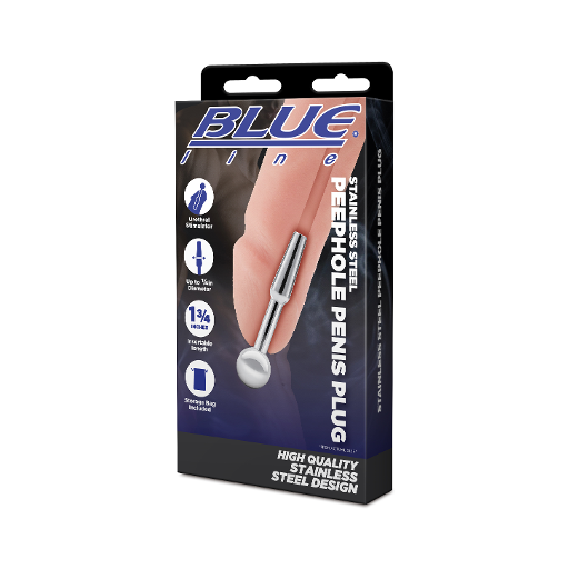 Electric EEL | Blue Line Stainless Steel Peephole Penis Plug