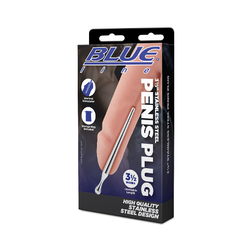 Electric EEL | Blue Line 3.5" Stainless Steel Penis Plug