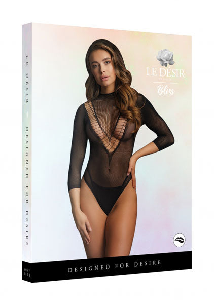 Le Desir Bliss Collection Short Sleeve Teddy Black Size OS