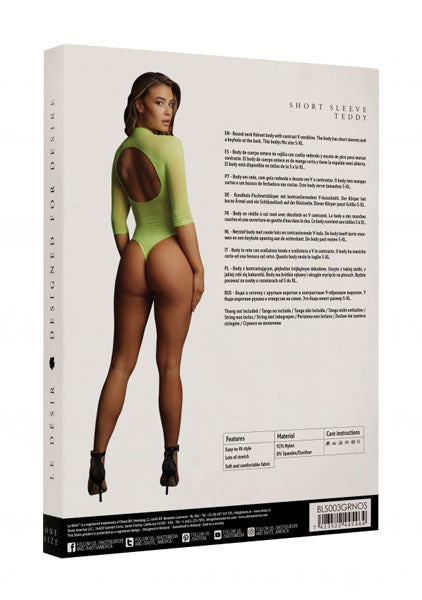 Le Desir Bliss Collection Short Sleeve Teddy Green Size OS