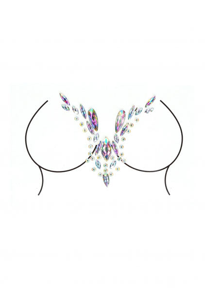 Le Desir Bliss Tie Dye Kiss Garterbelt & Dazzling Deep-v Cleavage Sticker Size OS