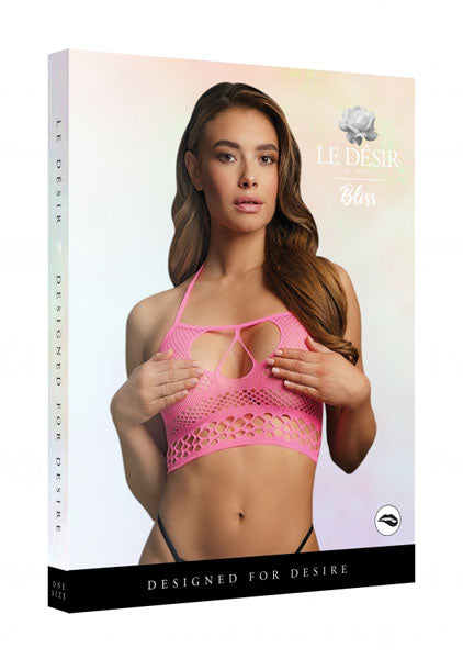 Le Desir Bliss Strappy Halter Top Pink Size OS
