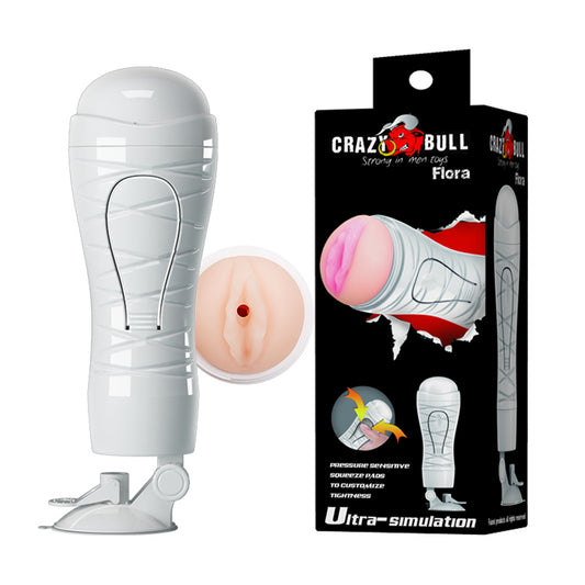 Crazy Bull Flora Stroker Squeezable Vagina Stroker with Suction Base