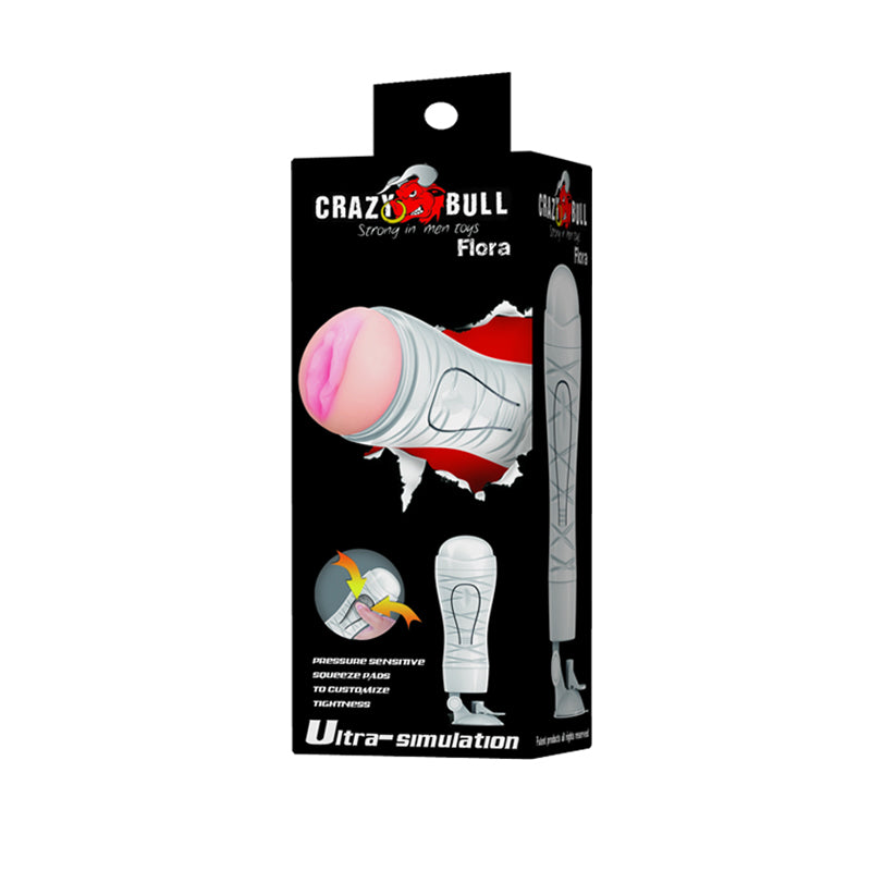 Crazy Bull Flora Stroker Squeezable Vagina Stroker with Suction Base