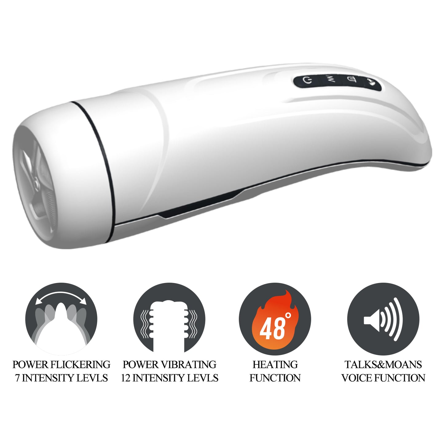 Pretty Love Sienna Vibrating, Moaning, Suction Masturbator