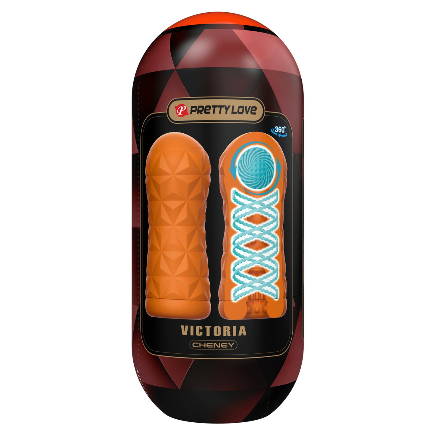 Pretty Love Victoria Cheney Coil & Ball Masturbator Orange