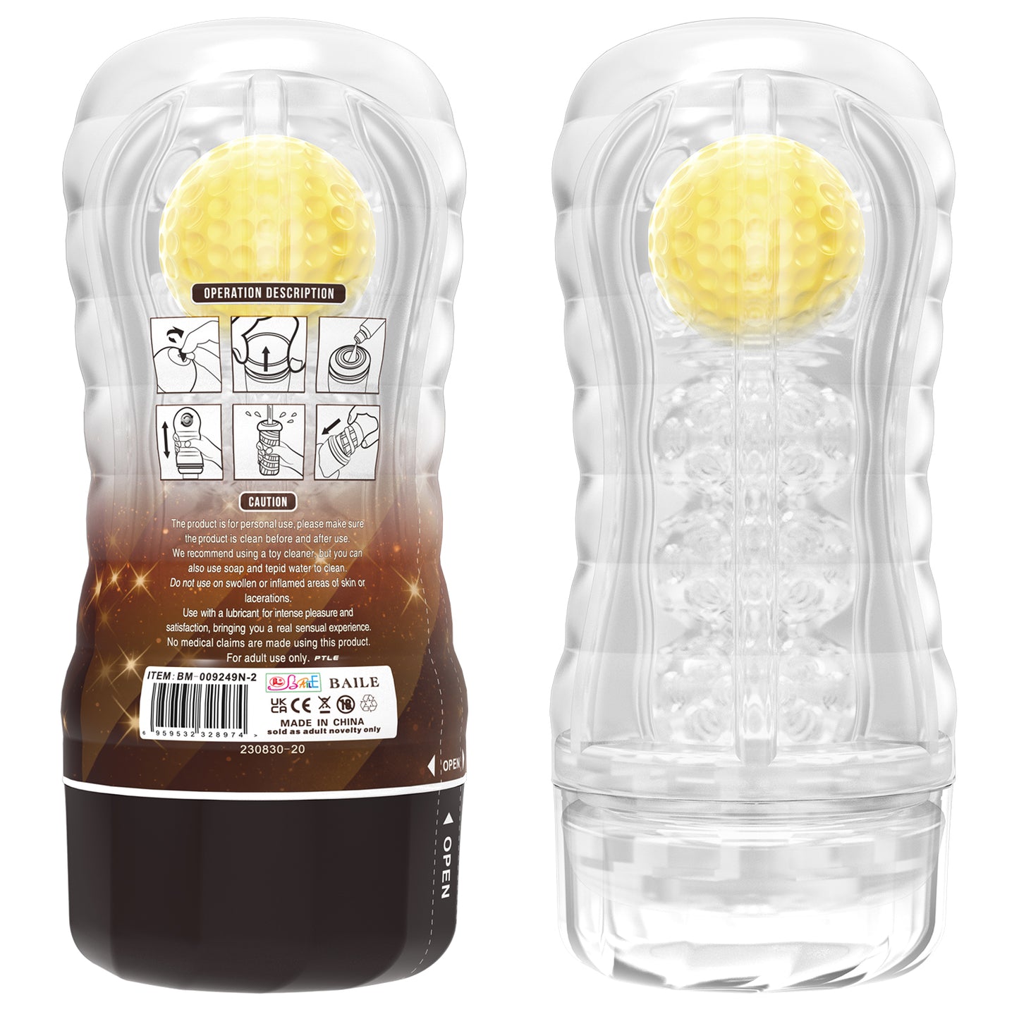 Pretty Love Vacuum Cup Ball-Rolling Masturbator (Stellar)