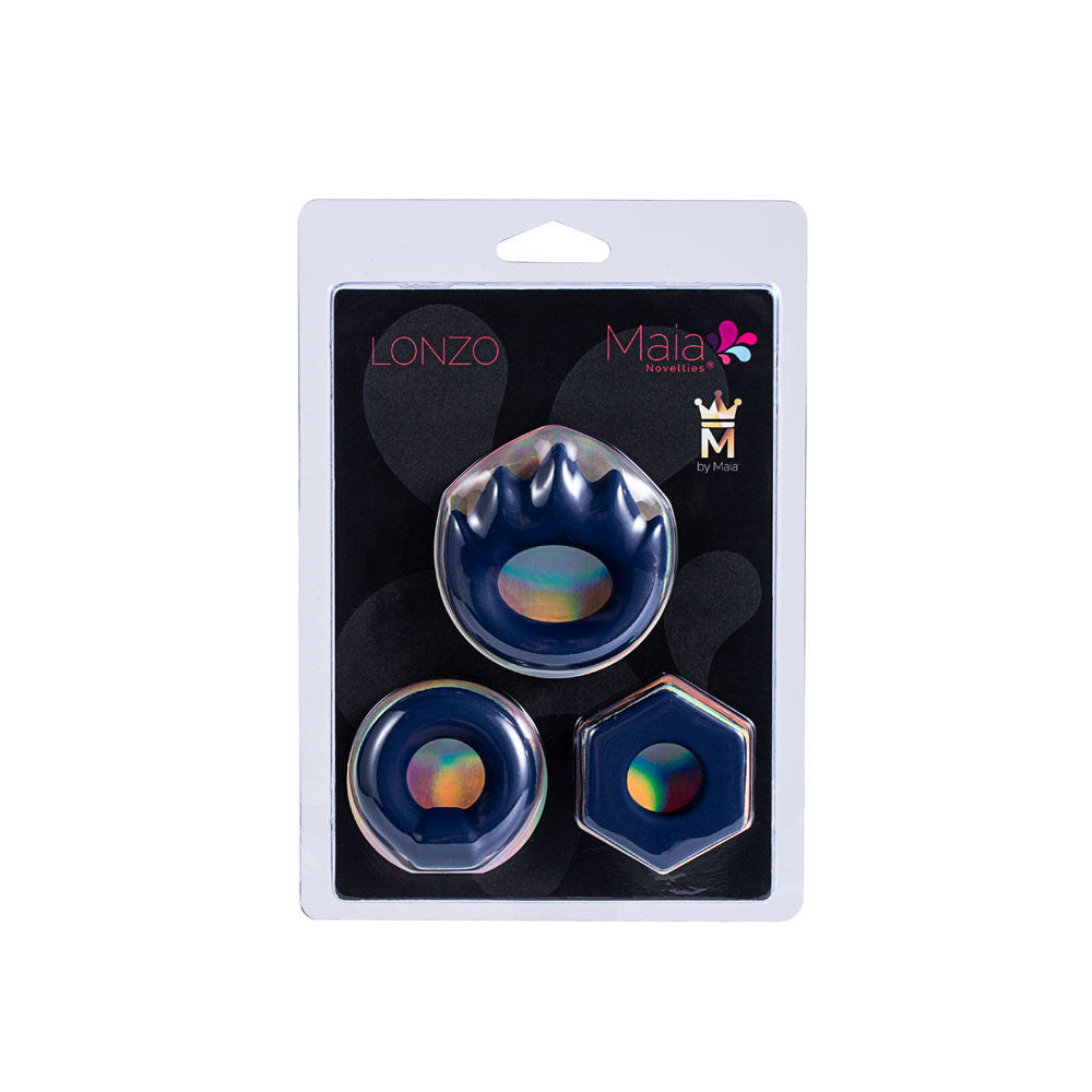 Maia Toys | Maia LONZO - Black Silicone Cock Rings - Set of 3