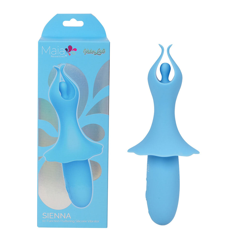 Maia Toys | Maia SIENNA - Blue 15.2cm USB Rechargeable Fluttering Bullet