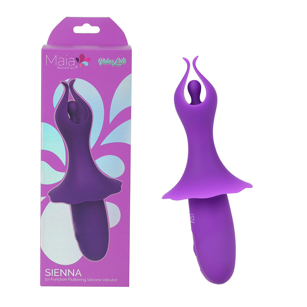 Maia Toys | Maia SIENNA - Purple 15.2cm USB Rechargeable Fluttering Bullet