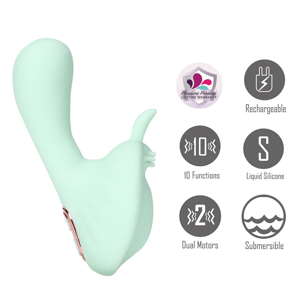 Maia Toys | Maia AVERI - 10 Function Dual Vibrator Stimulator - Green