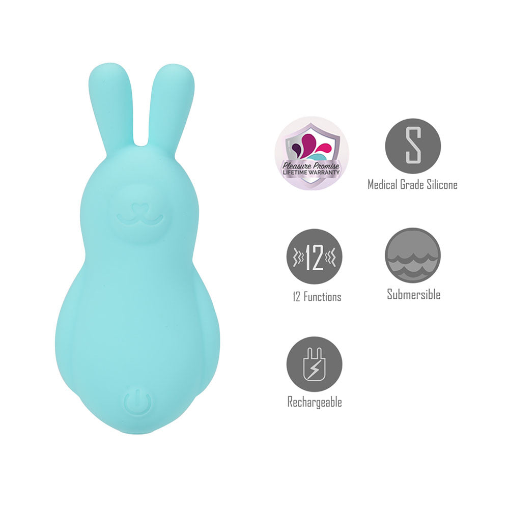 Maia Toys | Maia BRI - 12 Function Vibrating Bunny - Teal