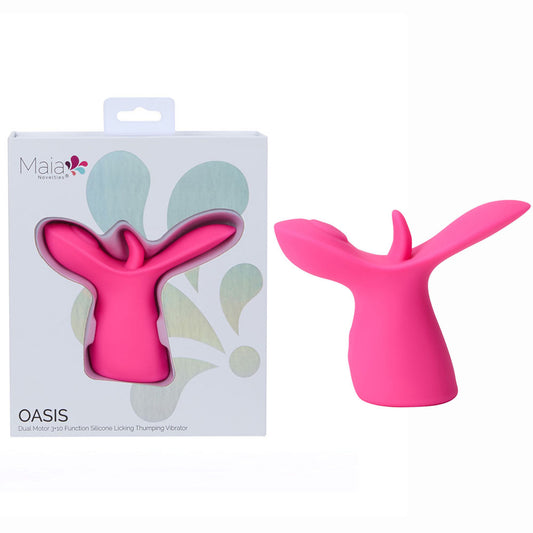 Maia Toys | Maia OASIS - Pink Dual Motor Licking & Thumping Stimulator
