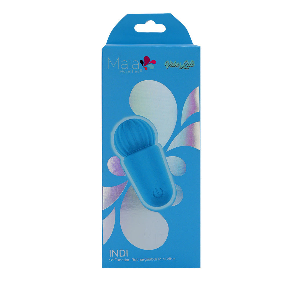 Maia Toys | Maia INDI - Blue 7.6cm USB Rechargeable Mini Vibrating Wand