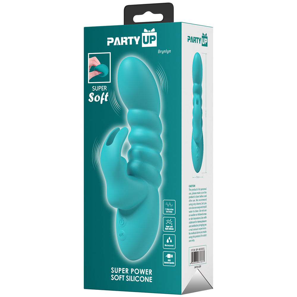 Party Up Brynlyn Rabbit Vibrator Teal
