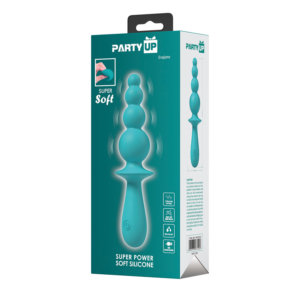 Party Up Evajane Beaded Vibrator Teal