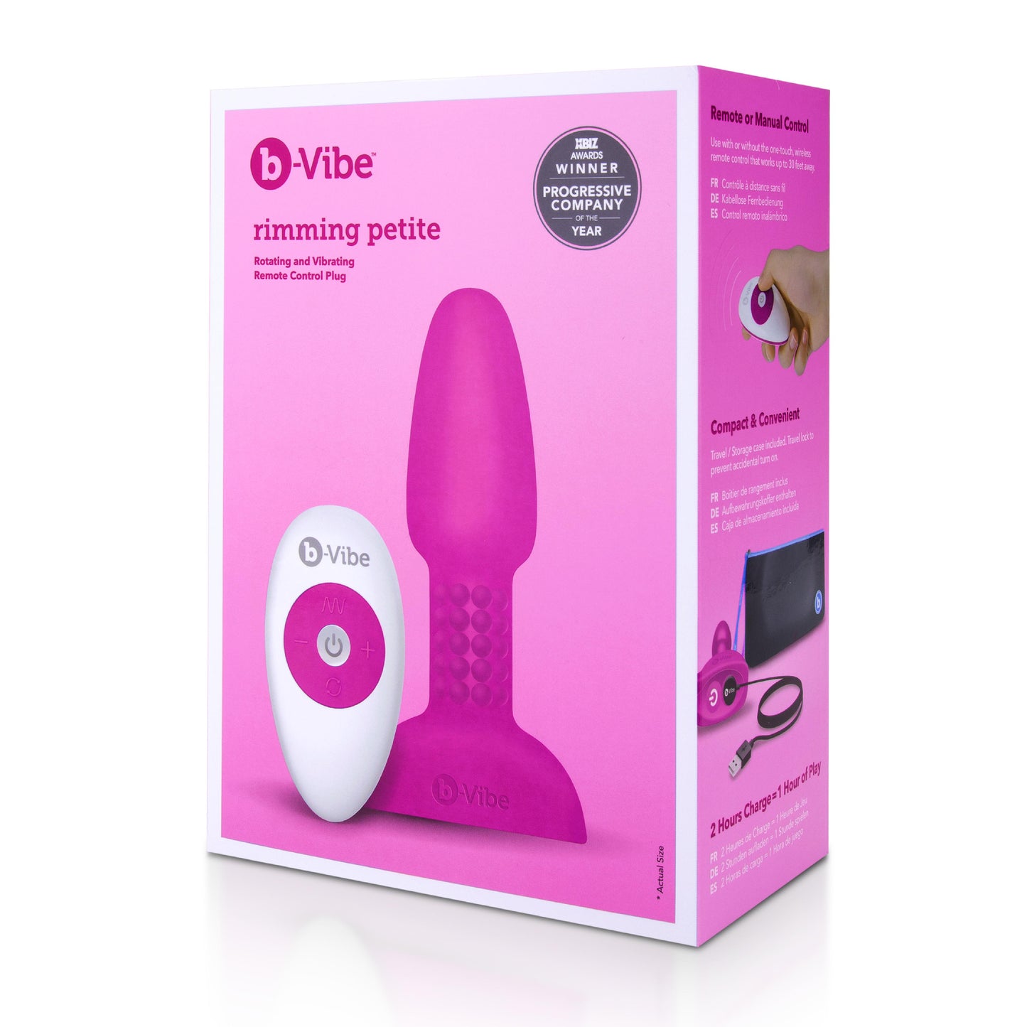 COTR | B-Vibe Rimming Plug Petite Fuchsia with Remote Control