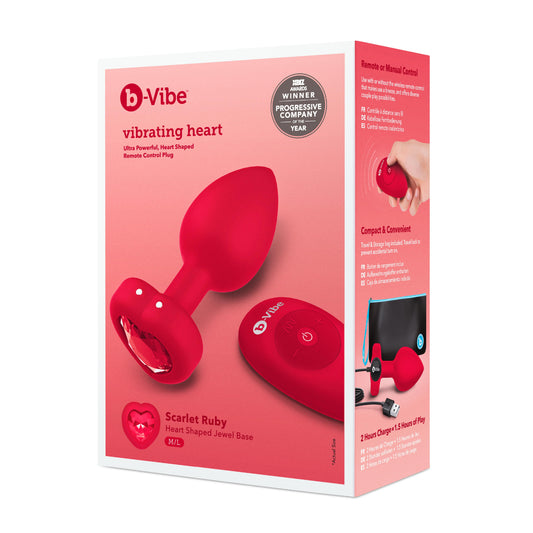COTR | B-Vibe Vibrating Heart Plug M/L with Remote Control