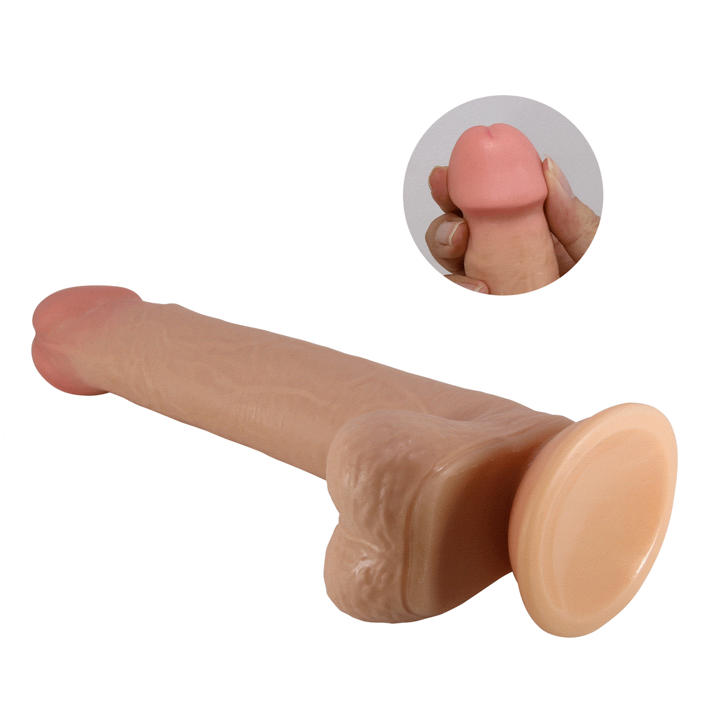 Party Up TIM Slide Skin Dong - Flesh 22cm Flexible Dildo