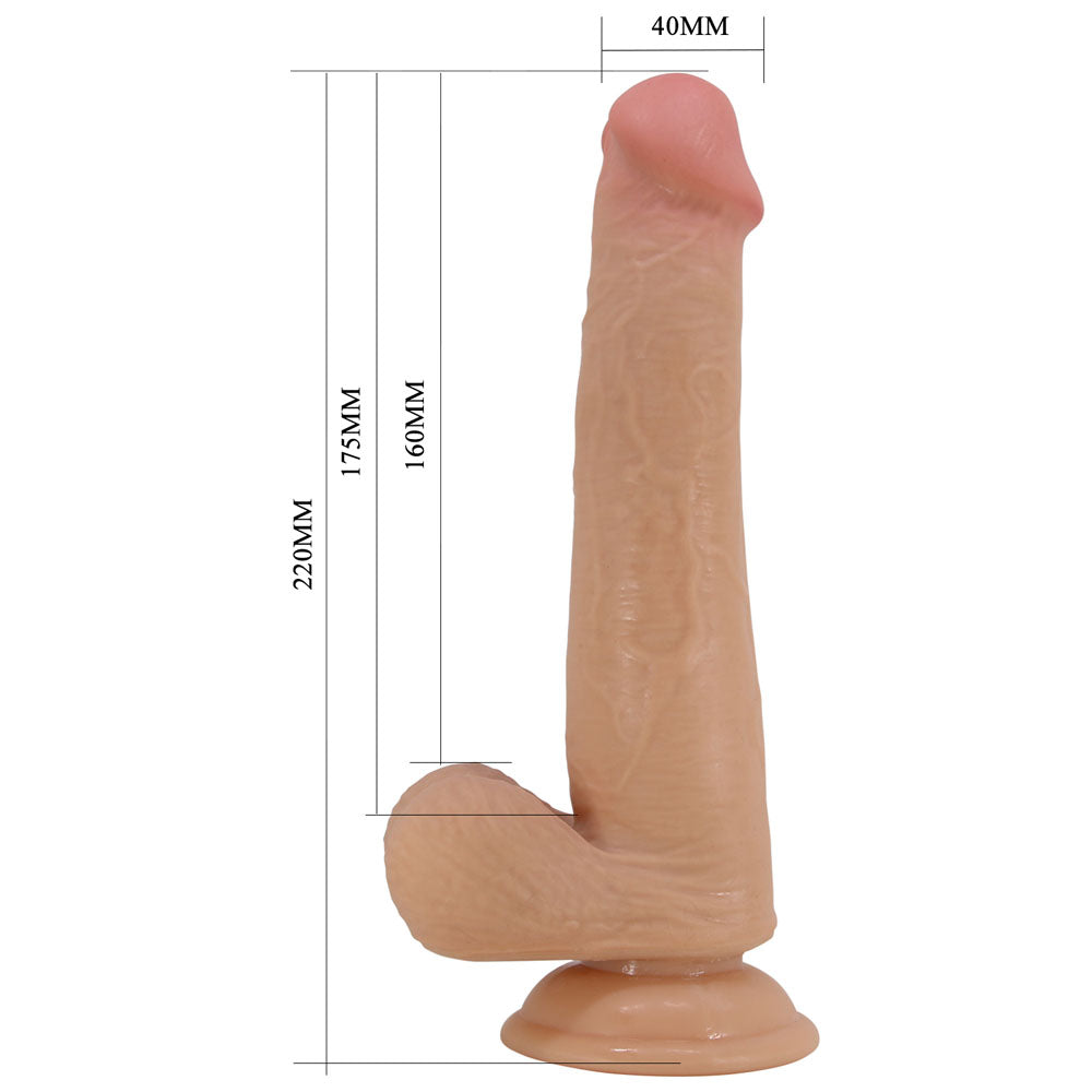 Party Up TIM Slide Skin Dong - Flesh 22cm Flexible Dildo