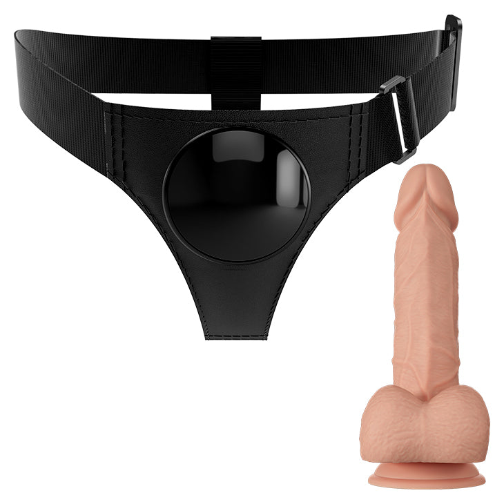 Pretty Love Jerry Strap-On Harness Brief + 7.6" Dildo
