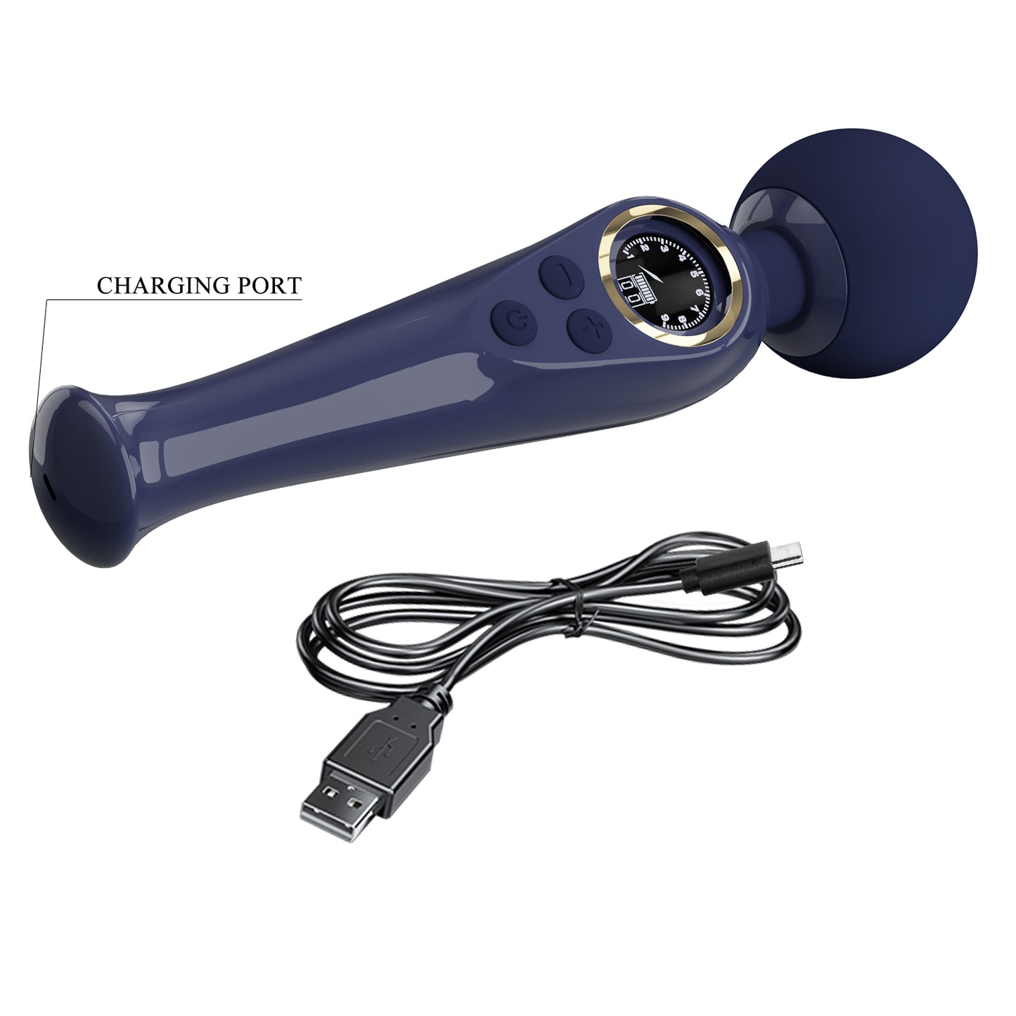 Pretty Love Stavros The Great Skyler Massage Wand Vibrator Blue