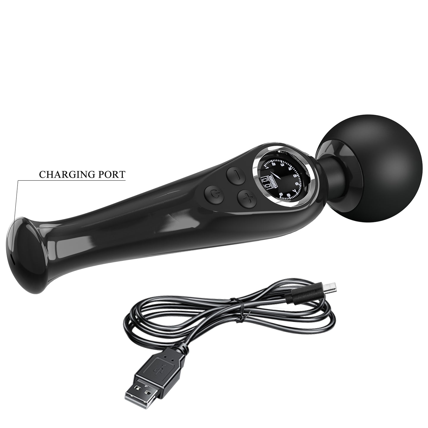 Pretty Love Stavros The Great Skyler Massage Wand Vibrator Black