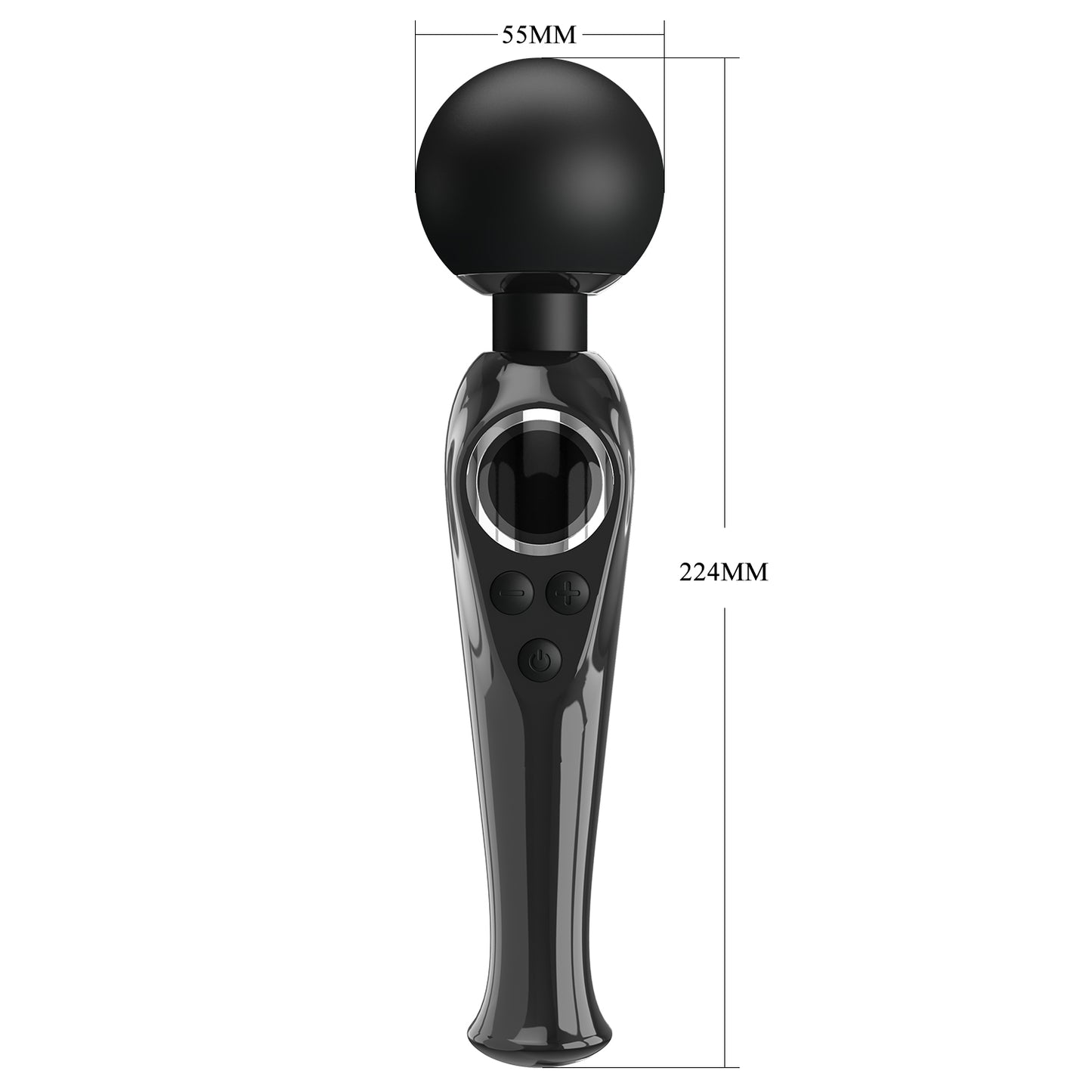 Pretty Love Stavros The Great Skyler Massage Wand Vibrator Black
