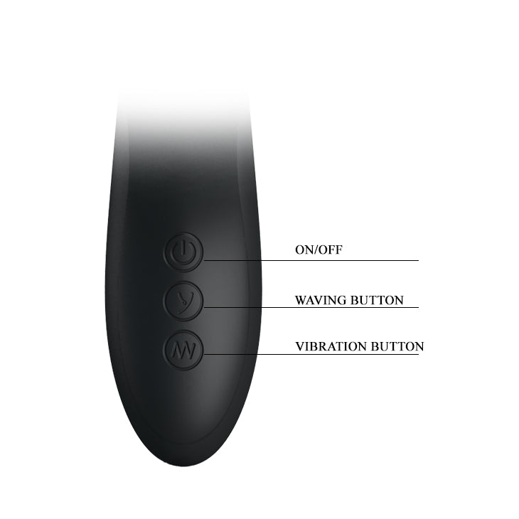 Pretty Love Dylan Rabbit Vibrator Black