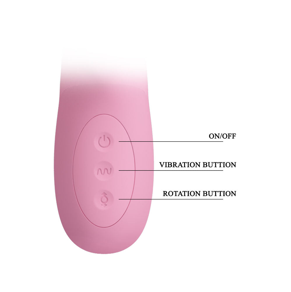 Party Up Dean Rotating Rabbit Vibrator Pink