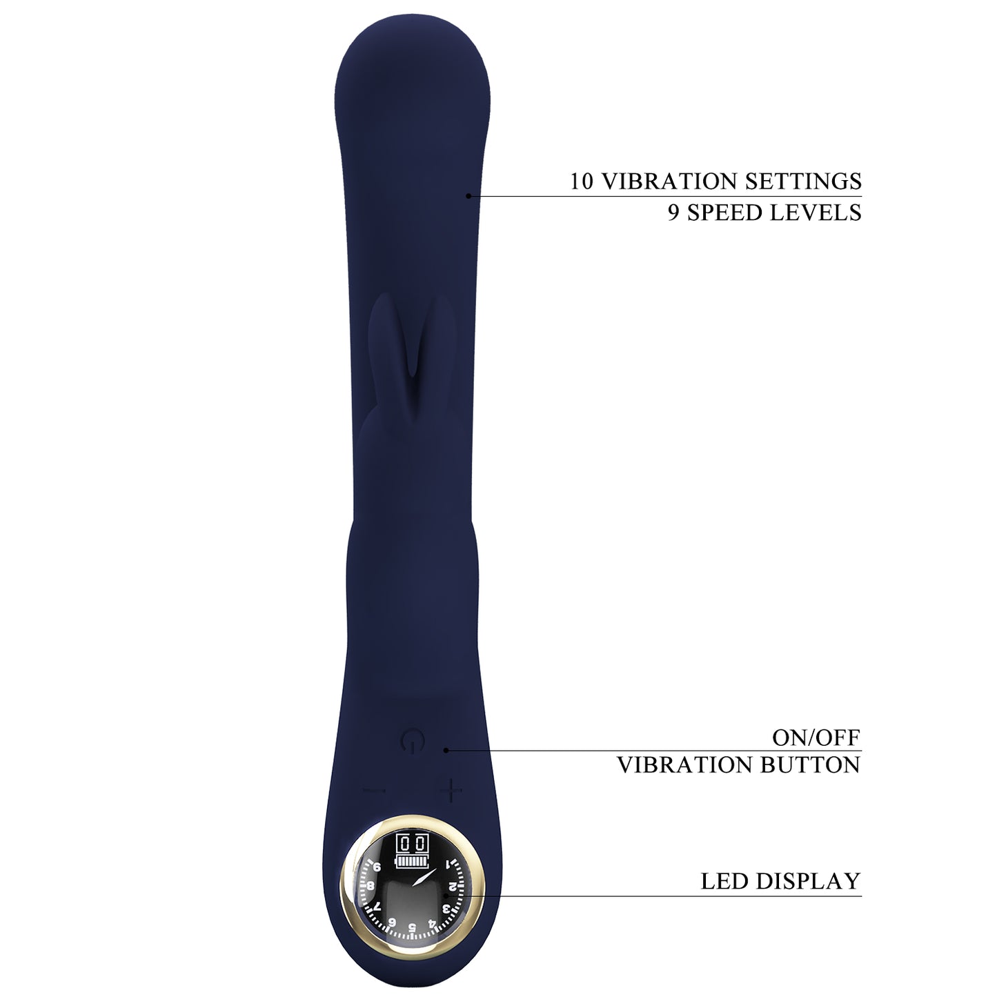 Pretty Love Stavros The Great Lamar Rabbit Vibrator Black