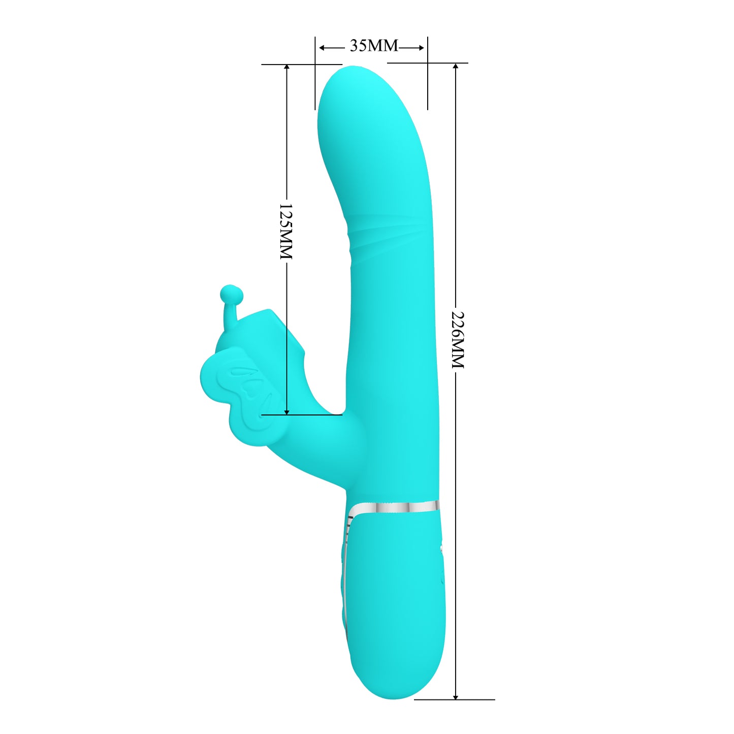 Pretty Love Ridgely Vibrating Sucking Rolling Beads Rabbit Vibrator Green