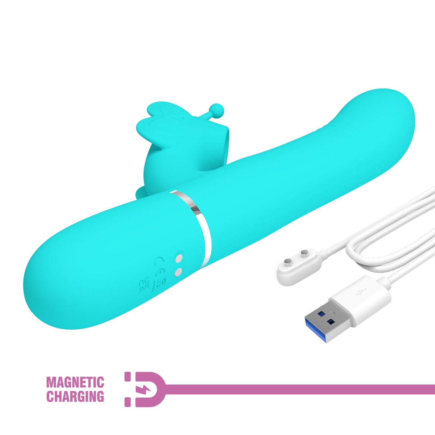 Pretty Love Ridgely Vibrating Sucking Rolling Beads Rabbit Vibrator Green