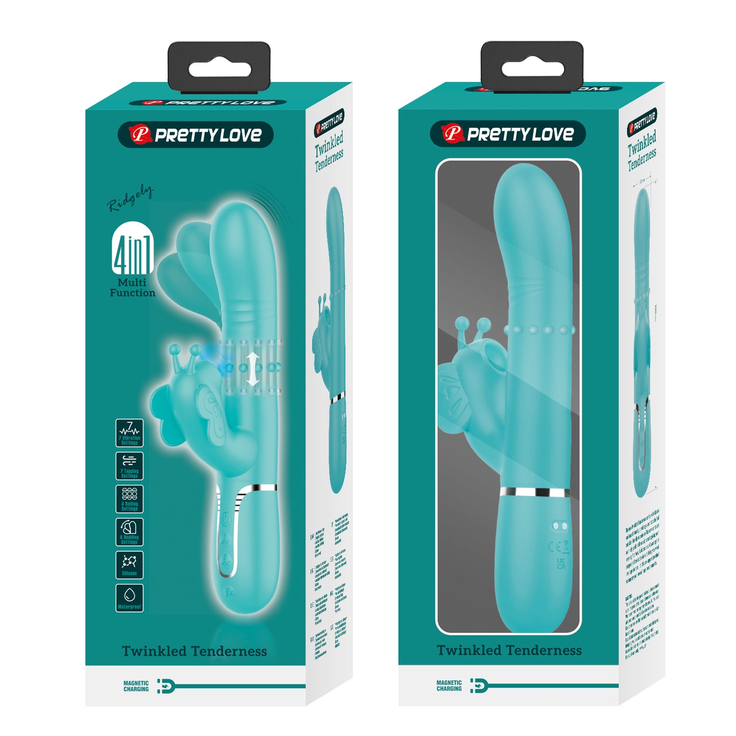 Pretty Love Ridgely Vibrating Sucking Rolling Beads Rabbit Vibrator Green