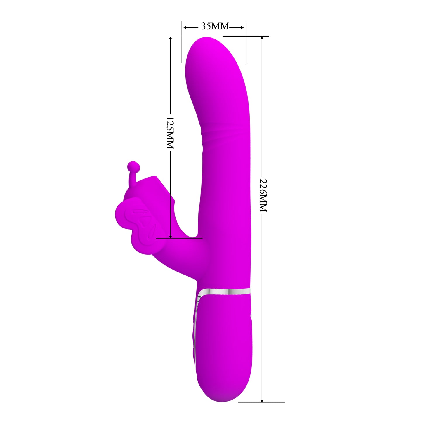 Pretty Love Ridgely Vibrating Sucking Rolling Beads Rabbit Vibrator Purple