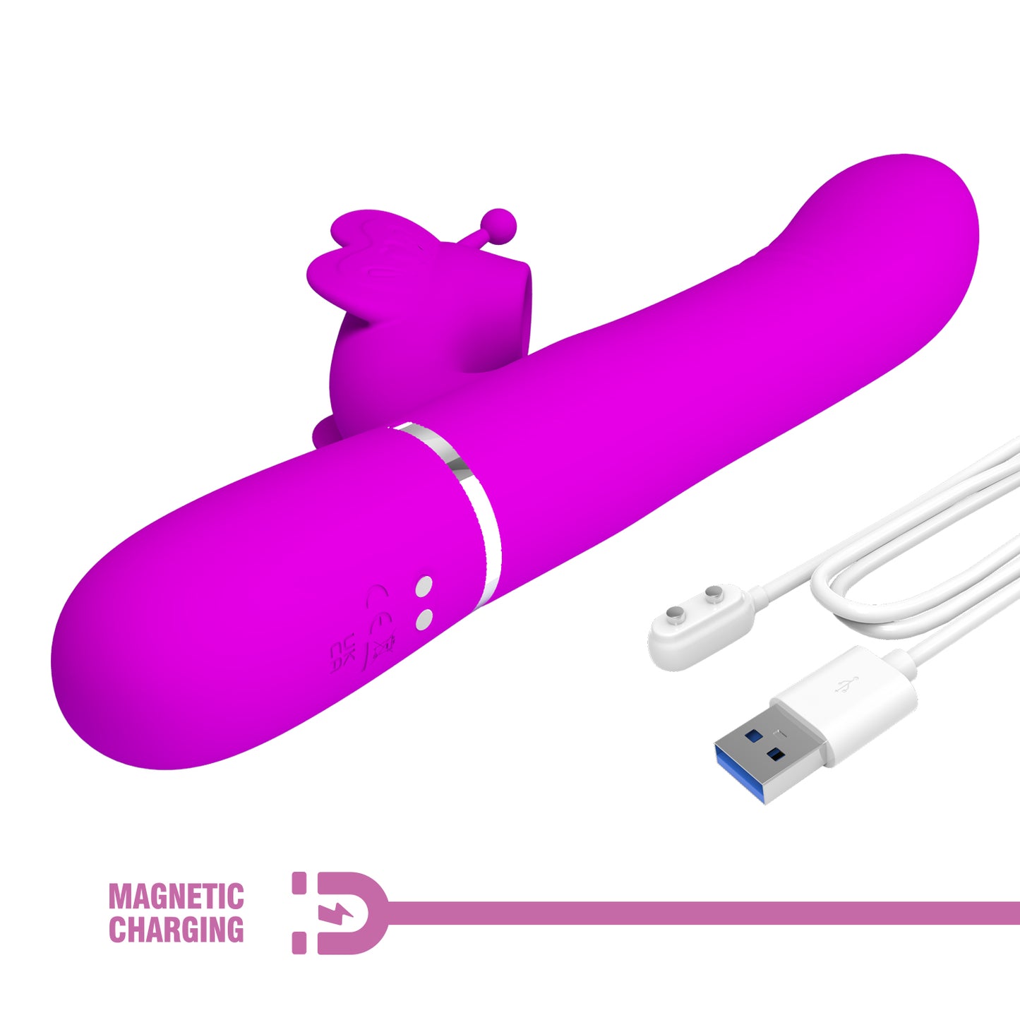 Pretty Love Ridgely Vibrating Sucking Rolling Beads Rabbit Vibrator Purple