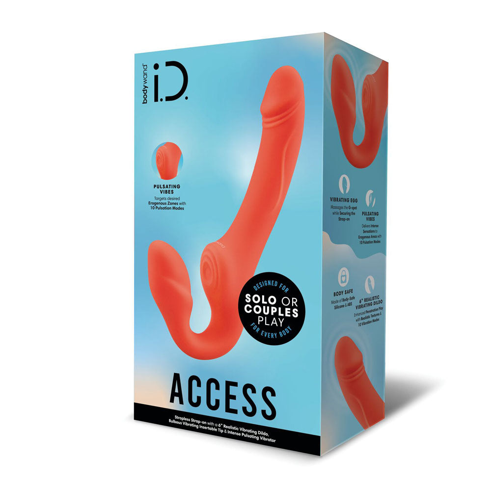 Bodywand ID Access Vibrating Strapless Strap-On Orange