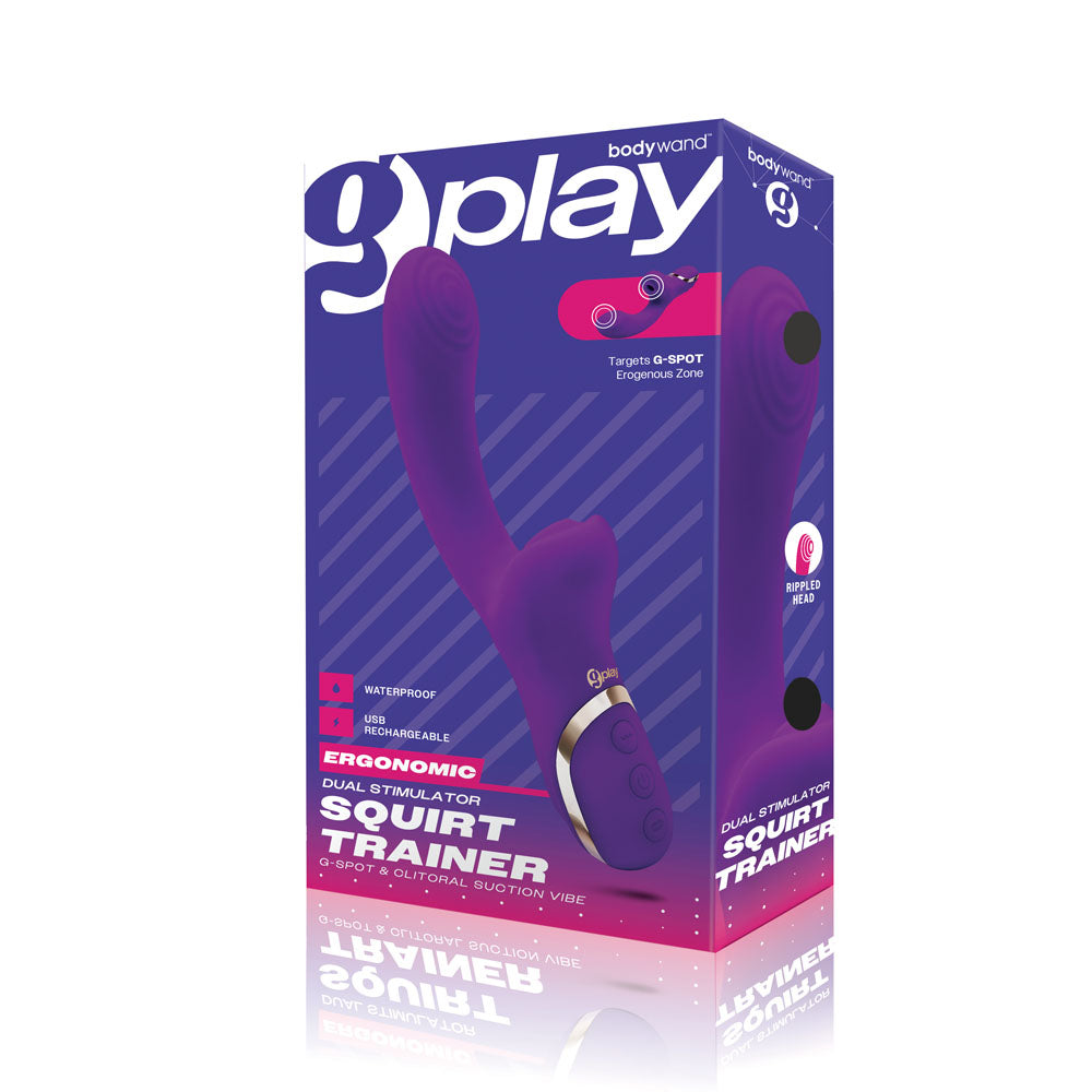 Bodywand G-Play Dual Stimulator Squirt Trainer Rabbit Vibrator w Air Pulsation
