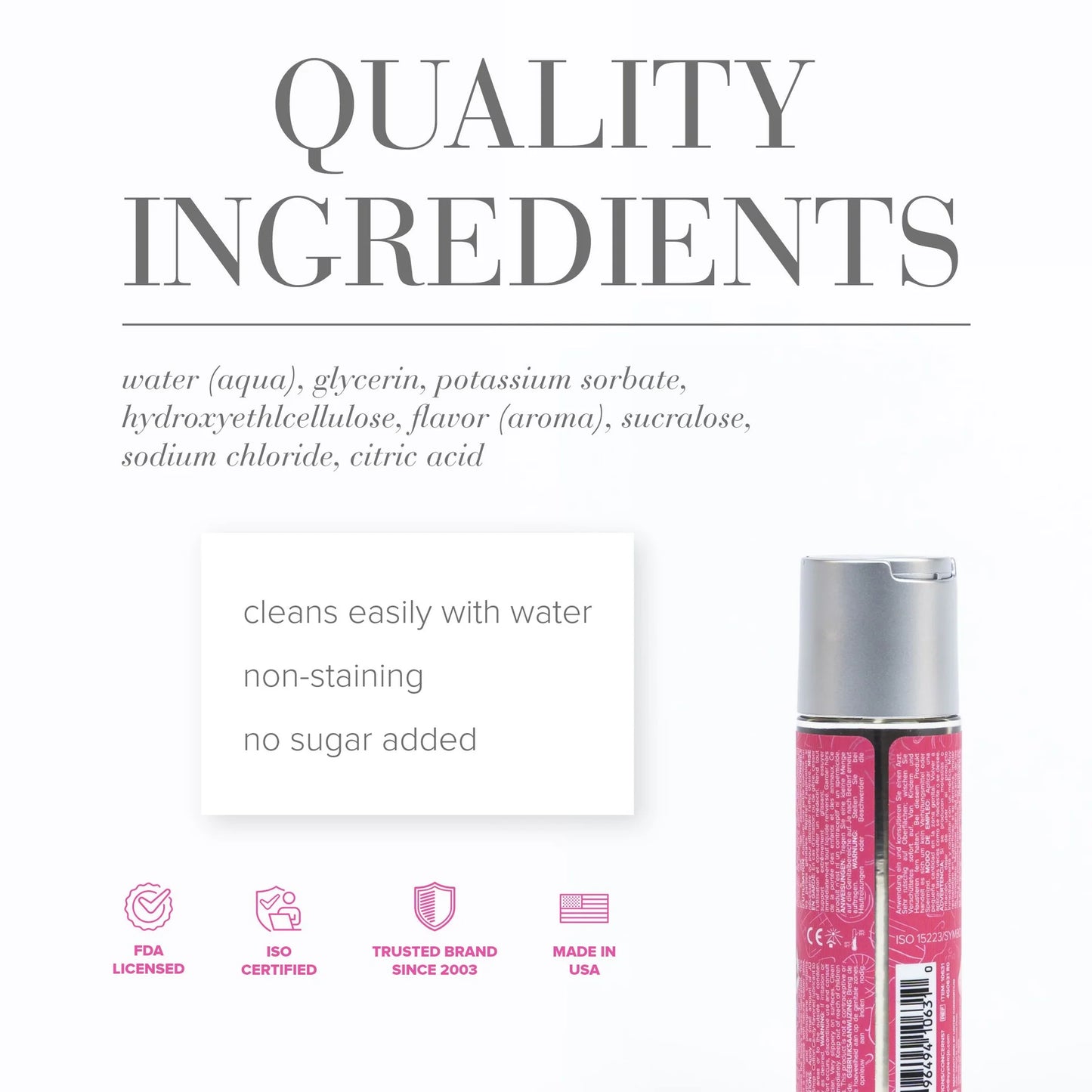 JO Candy Shop H2O Flavored Cotton Candy Lubricant 2oz/60ml