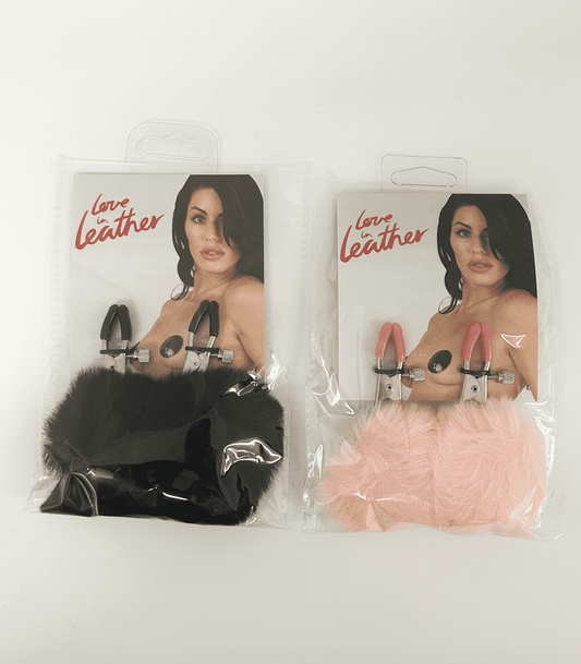 Love In Leather Pom Pom Nipples Clamps