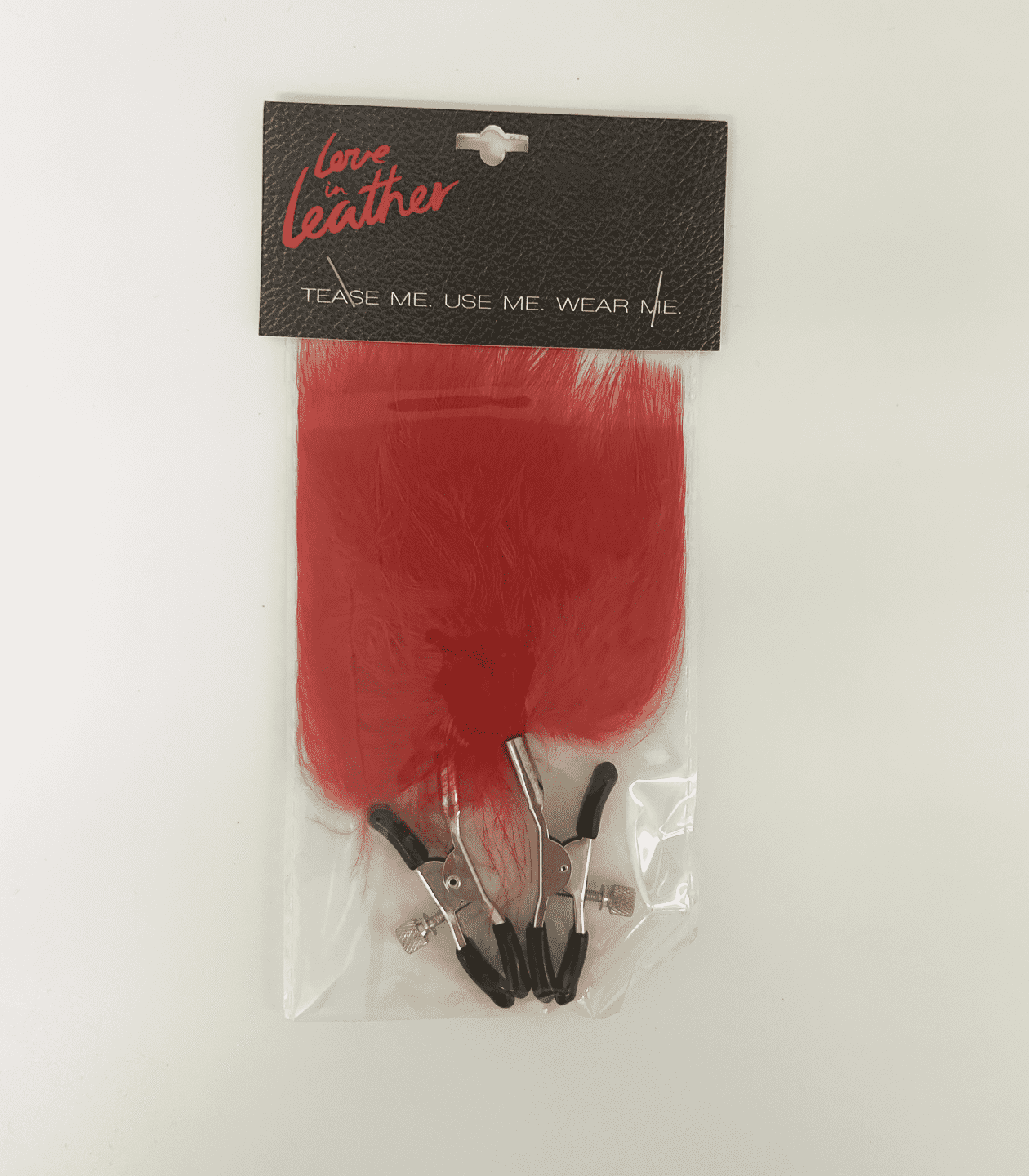 Love In Leather Feather Nipple Clamps