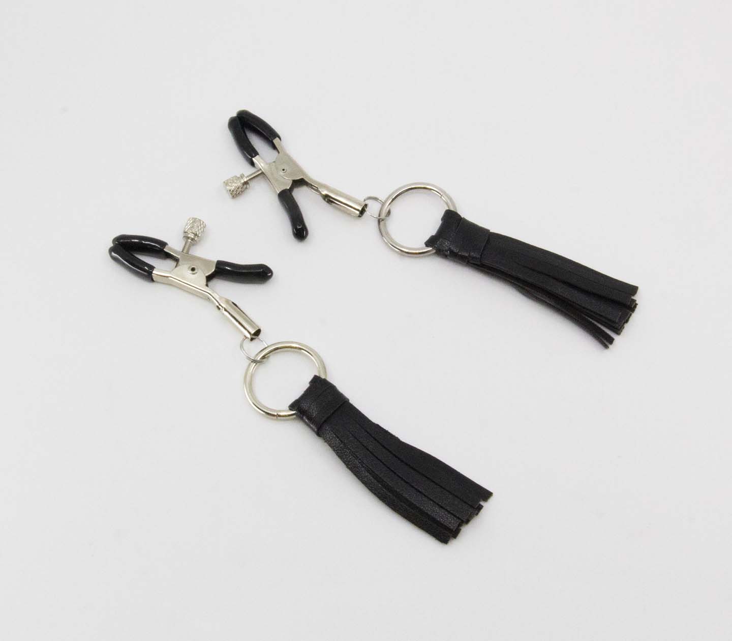 Love In Leather Leather Tassel Nipple Clamps