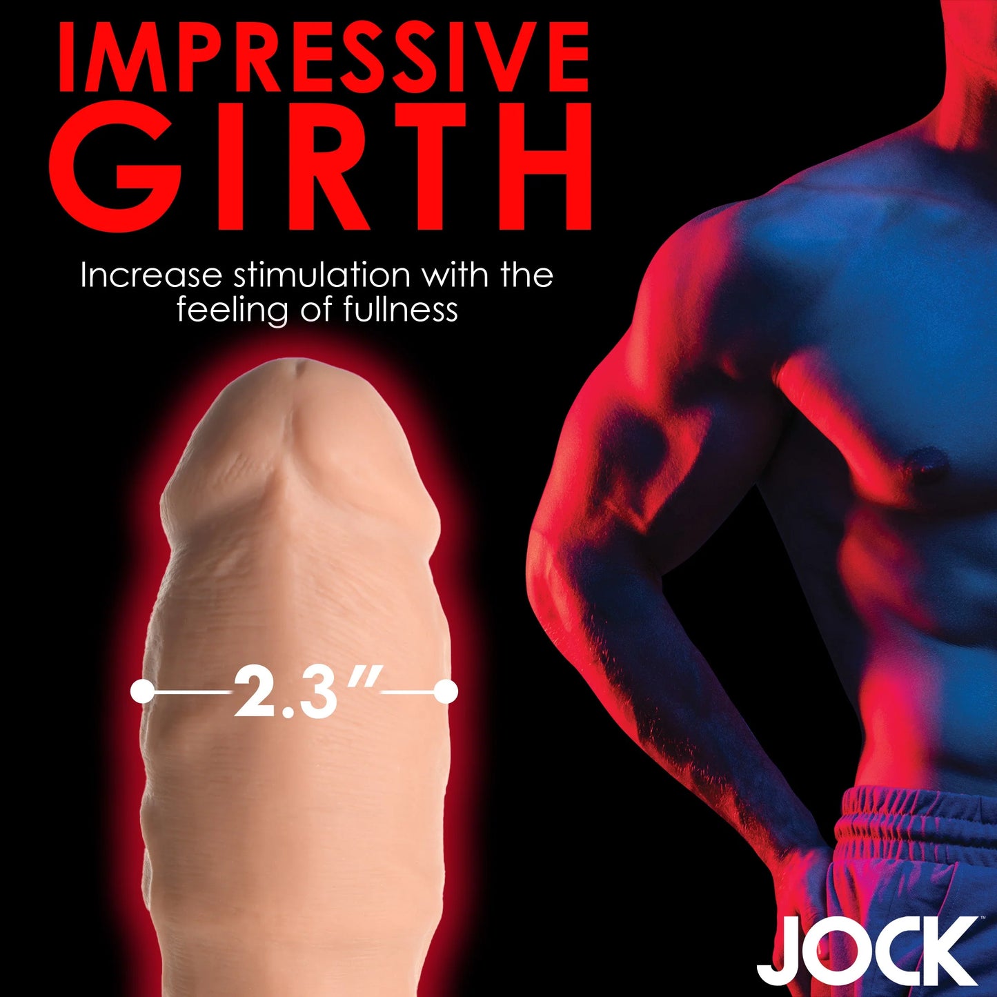 Curve Toys | JOCK Extra Thick 2" Penis Extension Sleeve - Medium