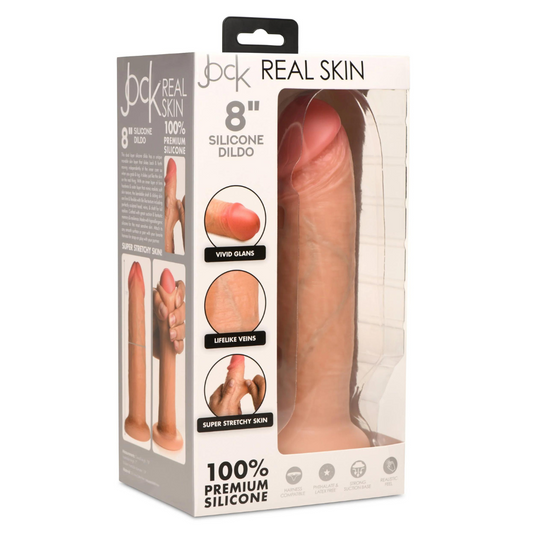 Curve Toys | Jock 8" Real Skin Realistic Skin Silicone Dildo