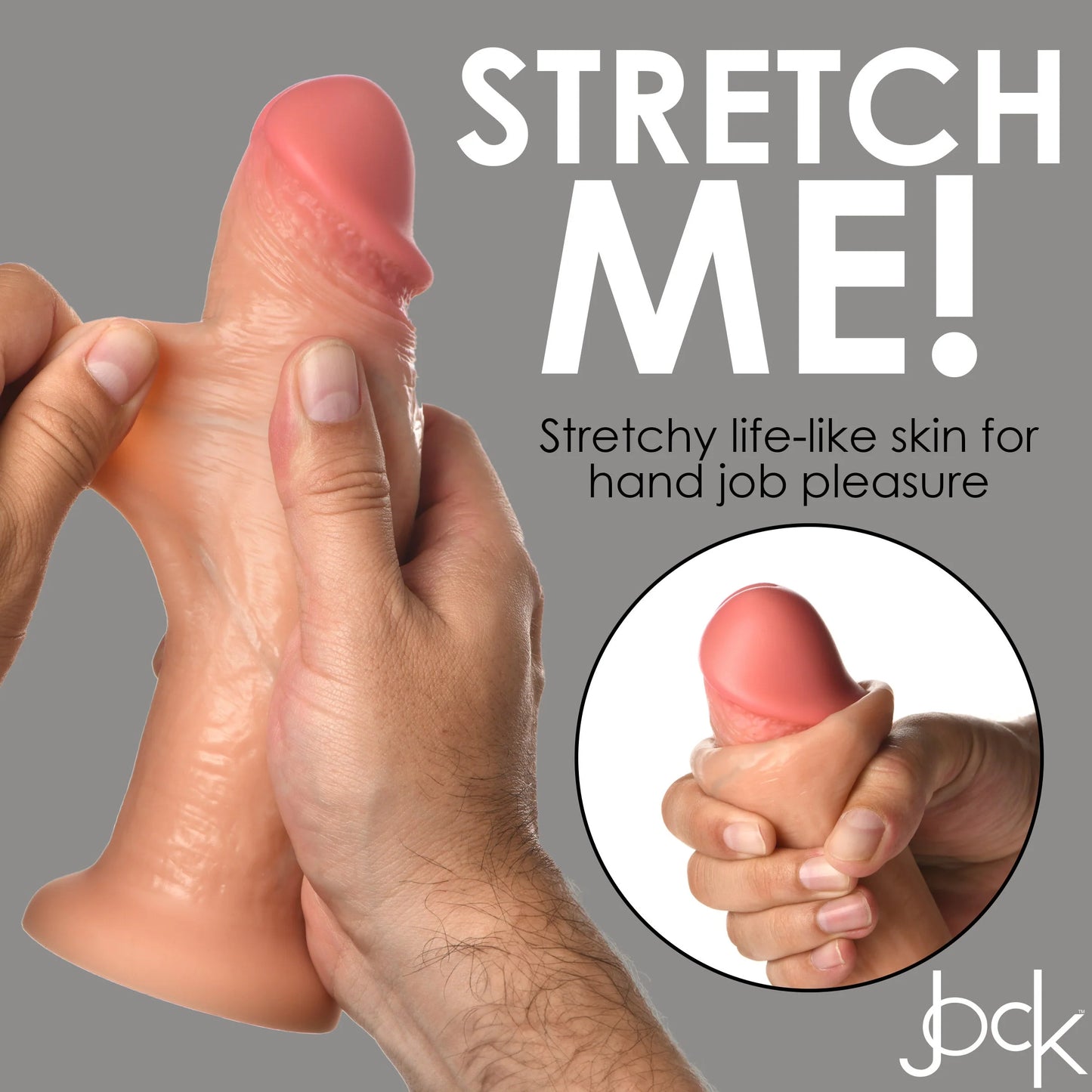 Curve Toys | Jock 8" Real Skin Realistic Skin Silicone Dildo