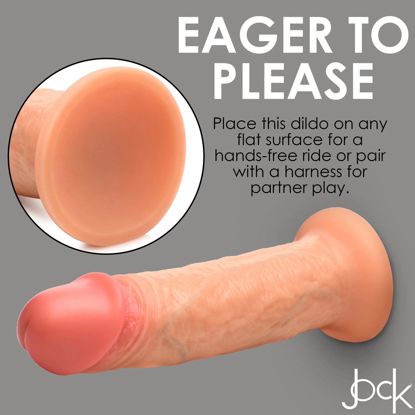 Curve Toys | Jock 8" Real Skin Realistic Skin Silicone Dildo