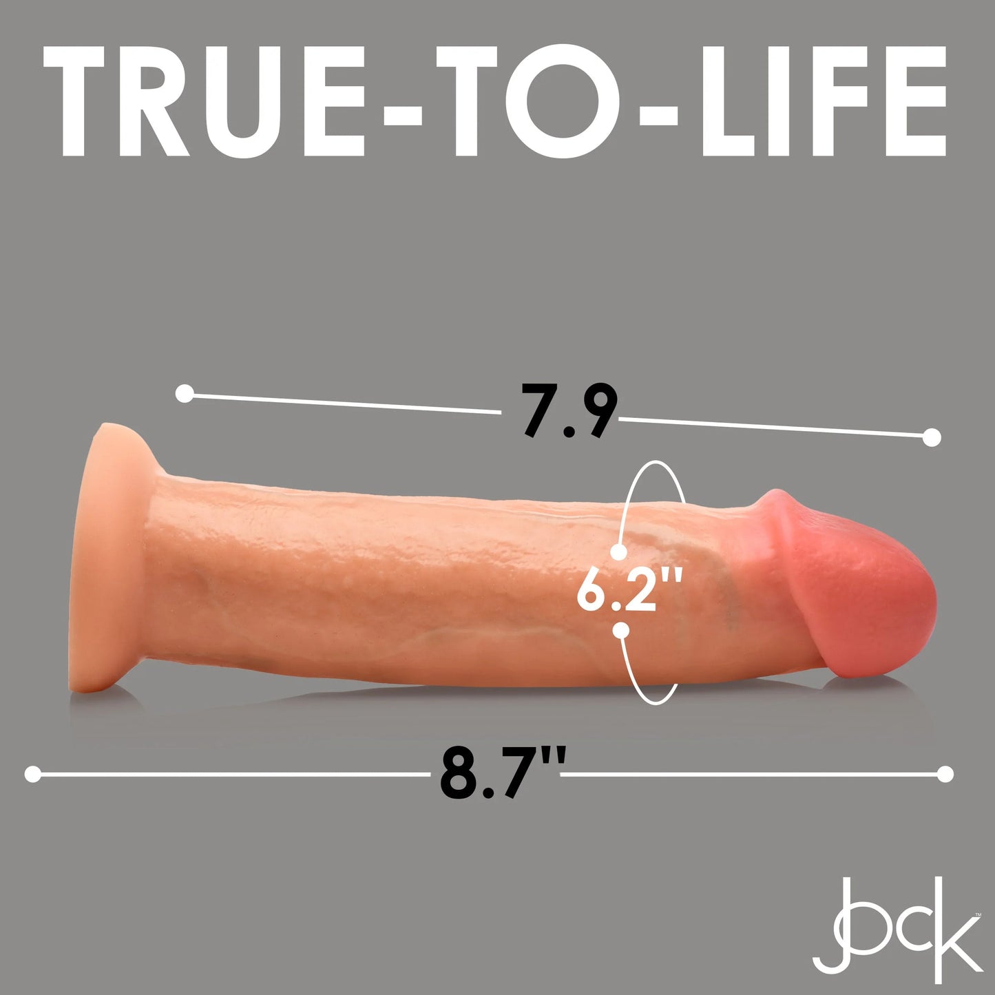 Curve Toys | Jock 8.5" Real Skin Realistic Skin Silicone Dildo