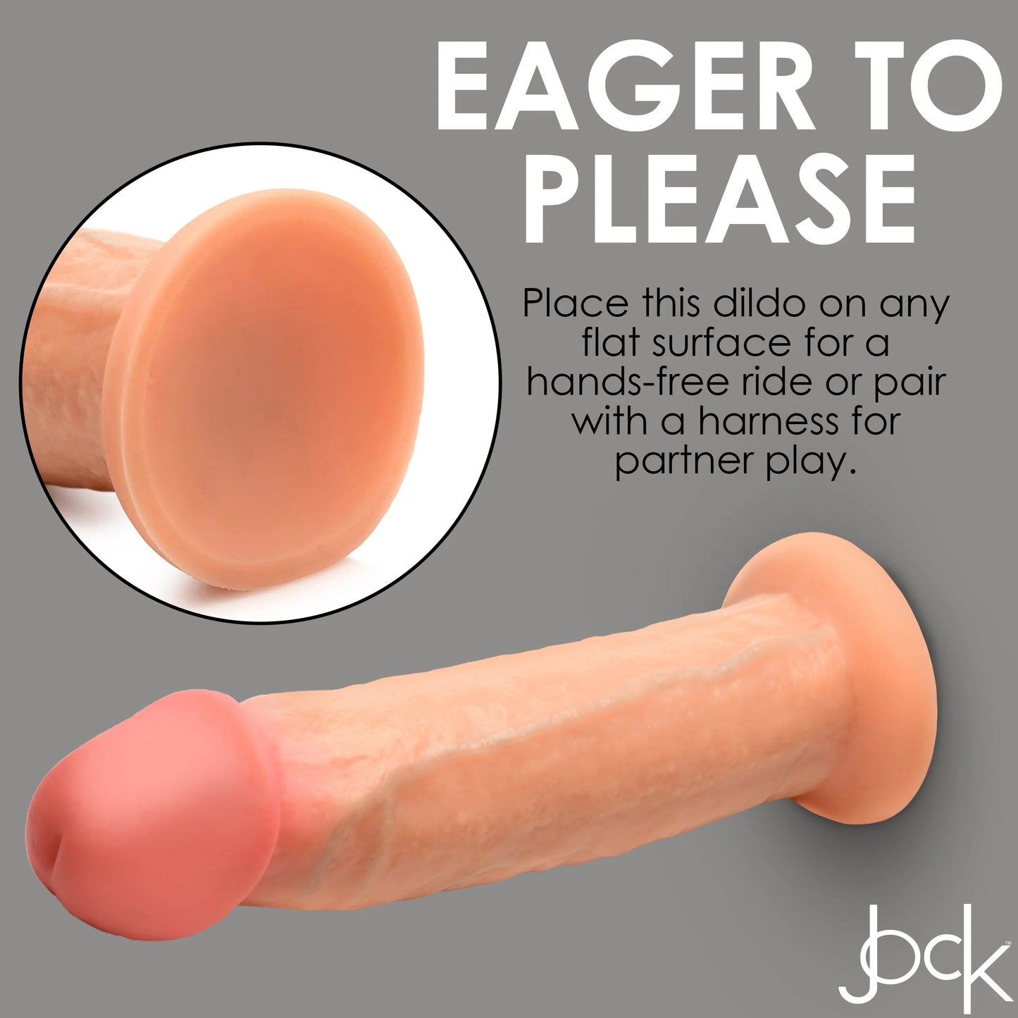 Curve Toys | Jock 8.5" Real Skin Realistic Skin Silicone Dildo
