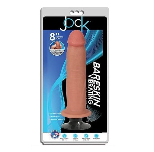 Curve Toys | Jock 8" Bareskin Vibrating Dong No Balls Vanilla