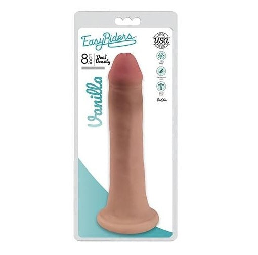 Curve Toys | Easy Riders 8" Slim Bioskin Dong Vanilla
